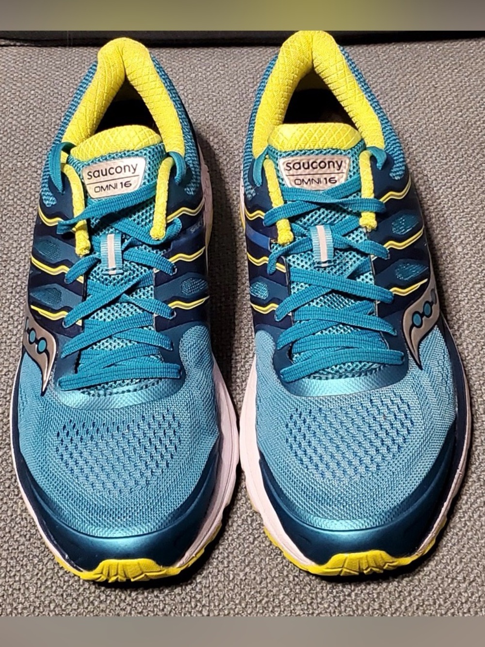 New Saucony Omni Womens Size 11 Torquoise/Blue/Green - Motion Control Running